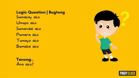 logic tagalog with answer|pinoy logic question and answer.